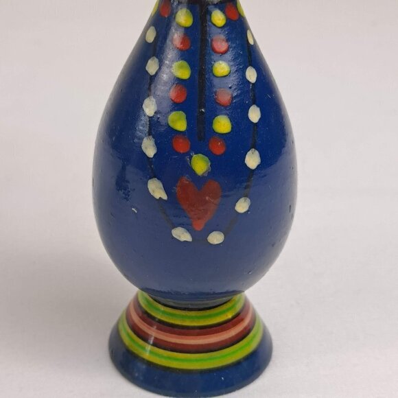 Pair of Egytian Spindle Dolls 1960's Handmade and  Hand Painted Vintage - Picture 12 of 14